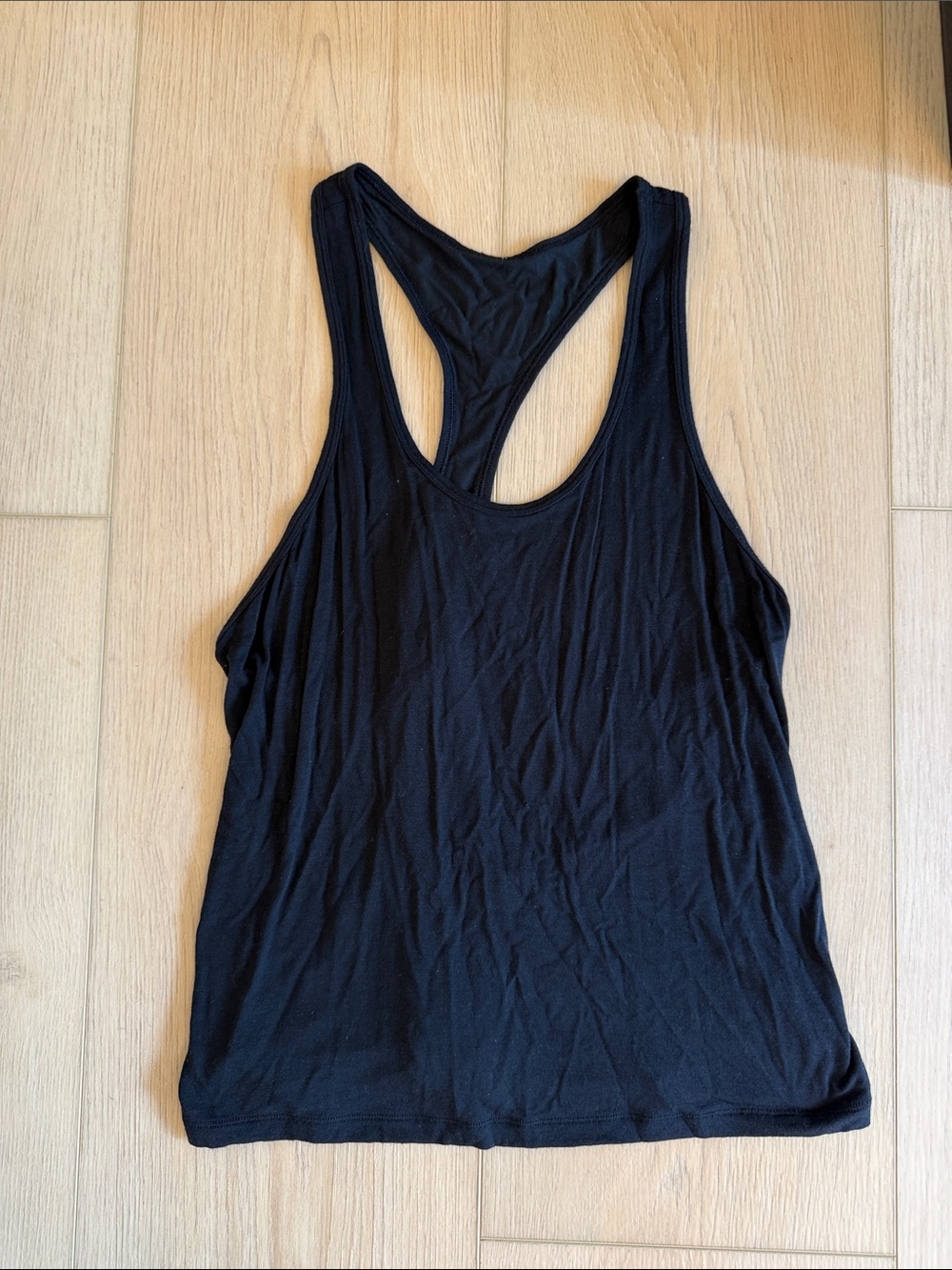 ALO Yoga Black Racerback Tank Top